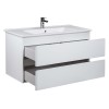 Тумба Сорренто 100-A з умивальником SU-100 біла