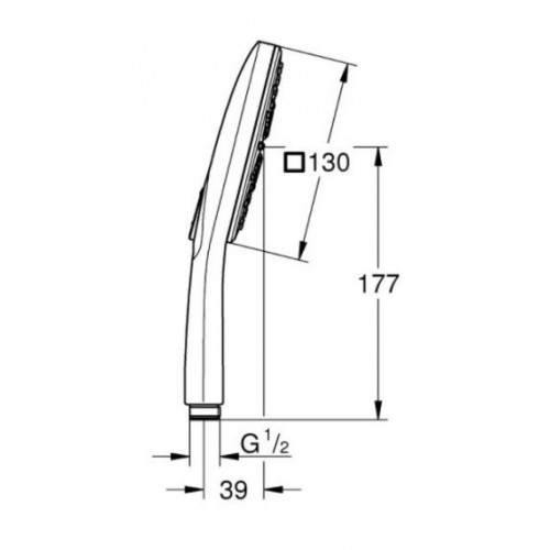 Лійка Rainshower Smartactive Cube 130 Grohe (26550000)