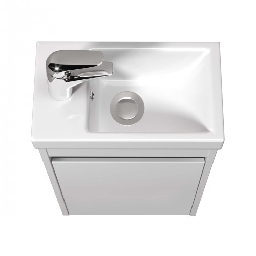 Тумба Сіті 40-A з умивальником Como 40 біла підвісна