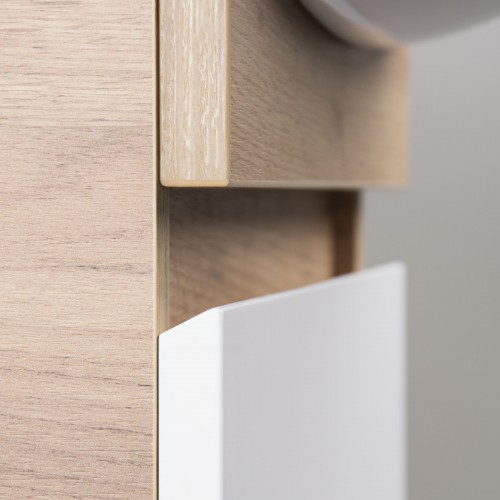 Тумба Oslo 50 Wood з умивальником Arteco 50 дуб крафт/біла