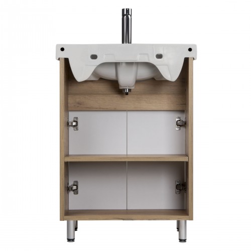 Тумба Oslo 60 Wood з умивальником Runa 60 дуб крафт/біла