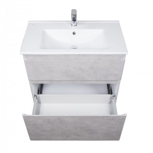 Тумба Палермо 80-U з умивальником SU-80 бетон світлий