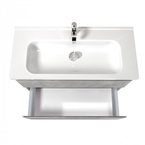 Тумба Палермо 100-U з умивальником ID-100 бетон світлий