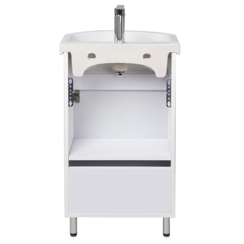 Тумба Тетріс 50 з умивальником Arteco 50 біла