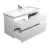 Тумба Палермо 100-U з умивальником ID-100 біла