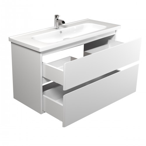 Тумба Палермо 100-U з умивальником ID-100 біла