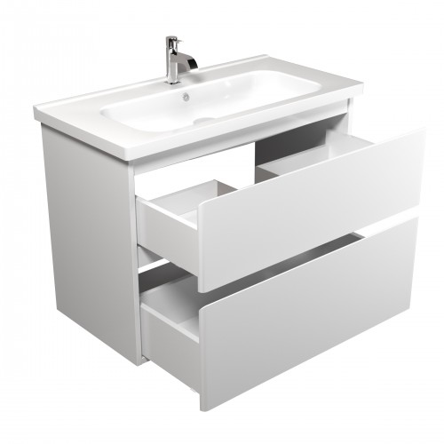 Тумба Палермо 90-U з умивальником ID-90 біла