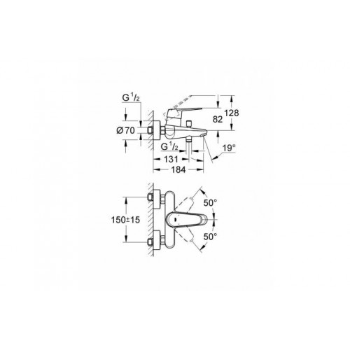 Смеситель EuroDisc Cosmopolitan Grohe (33390002