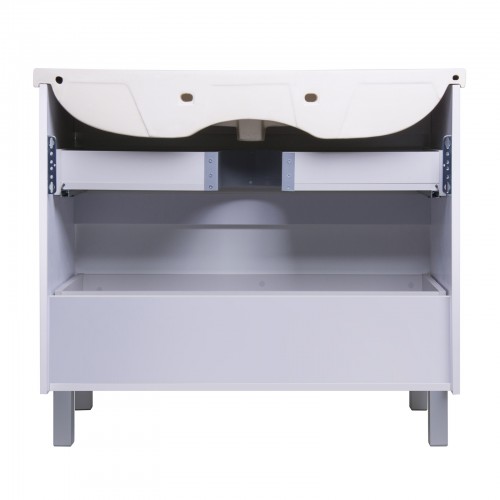 Тумба Палермо 100-U з умивальником ID-100 біла