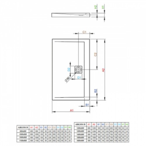 Піддон Argos D 100x90 Radaway (4AD910-01)