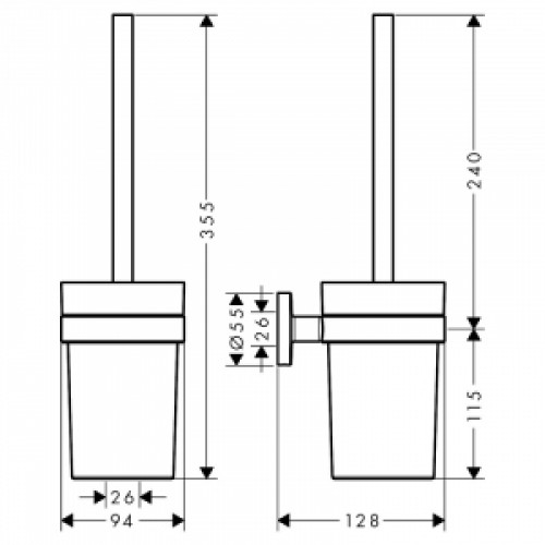 Йоржик Logis Universal з тримачем HansGrohe (41722000)