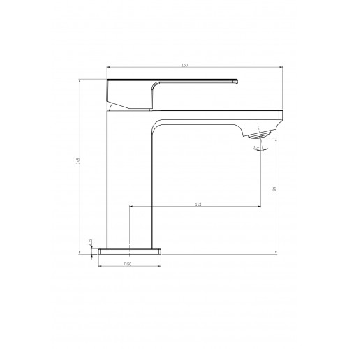 Смеситель для умывальника PERLA "Robin" хром PBZ6203