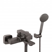 Змішувач для ванни PERLA "Robin" з аксесуарами ГРАФІТ PBZ6204T