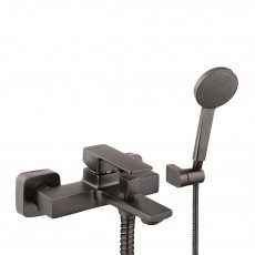 Змішувач для ванни PERLA "Robin" з аксесуарами ГРАФІТ PBZ6204T
