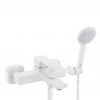 Змішувач для ванни PERLA "Robin" БІЛИЙ з аксесуарами PBZ6204W