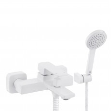 Змішувач для ванни PERLA "Robin" БІЛИЙ з аксесуарами PBZ6204W