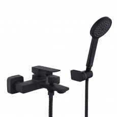 Змішувач для ванни PERLA "Robin" з аксесуарами ЧОРНИЙ PBZ6204В