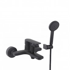 Змішувач для ванни PERLA "Jack" з аксесуарами ЧОРНИЙ PBZ6304В
