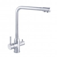 Смеситель для кухни PERLA "OCELI" НЕРЖ. с подключением к фильтру PSS501