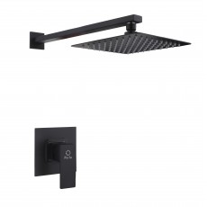 Змішувач для душу PERLA "SMART" вбудований квадрат. ЧОРНИЙ PSS7705B