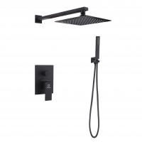 Змішувач для душу PERLA "SMART" вбудованийквадратний ЧОРНИЙ 2 реж PSS7755B
