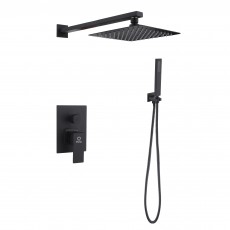 Змішувач для душу PERLA "SMART" вбудованийквадратний ЧОРНИЙ 2 реж PSS7755B
