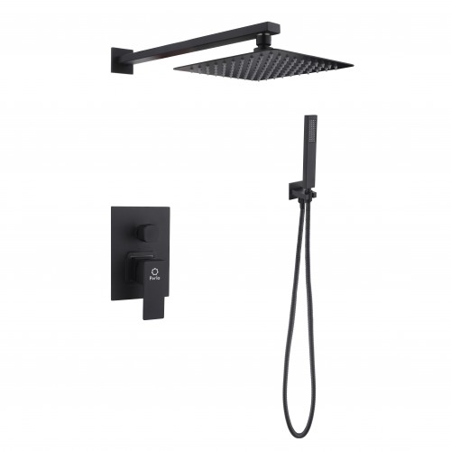 Змішувач для душу PERLA "SMART" вбудованийквадратний ЧОРНИЙ 2 реж PSS7755B