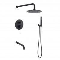Змішувач для душу PERLA "SMART" вбудований круглий ЧОРНИЙ 3 реж PSS7804B