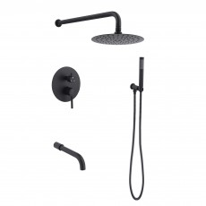 Змішувач для душу PERLA "SMART" вбудований круглий ЧОРНИЙ 3 реж PSS7804B