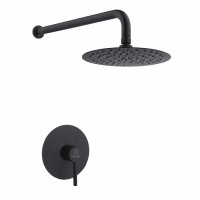 Змішувач для душу PERLA "SMART" вбудований круглий ЧОРНИЙ PSS7805B
