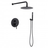 Змішувач для душу PERLA "SMART" вбудований круглий ЧОРНИЙ 2 реж PSS7855B