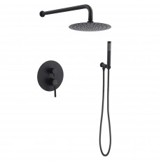 Змішувач для душу PERLA "SMART" вбудований круглий ЧОРНИЙ 2 реж PSS7855B