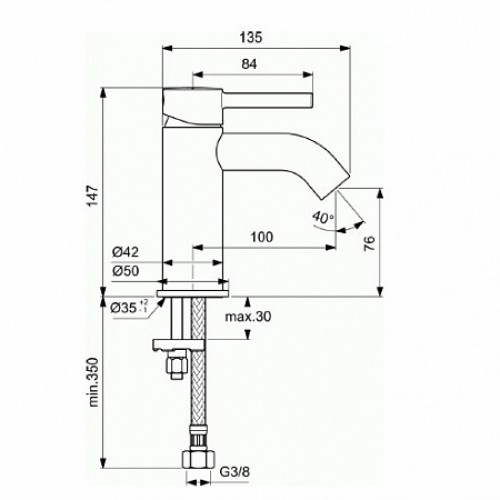 Змішувач Ideal Standard Ceraline BC268AA Змішувач Ideal Standard Ceraline BC268AA
