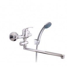 Смеситель для ванн Rubineta (Optima-12/C) изл. 300мм лейка шланг O2CK08**