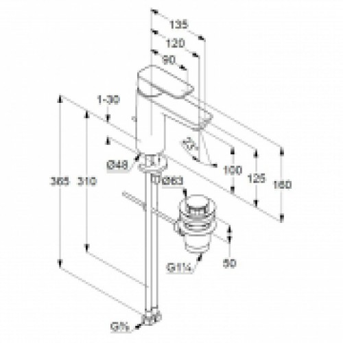 Смеситель Pure Style из гидрозатворов Kludi 402900575