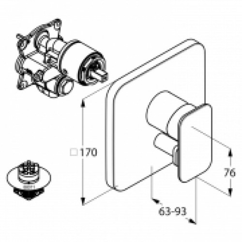 Верхня частина змішувача Kludi E2 Kludi (496500575)