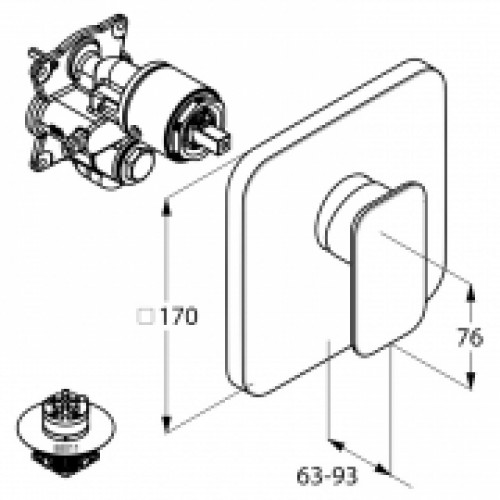 Верхня частина змішувача Kludi E2 Kludi (496550575)