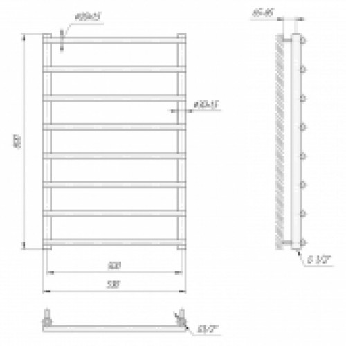Рушникосушка Турин 80x53/50 Mario (1.1.4506.01.P)