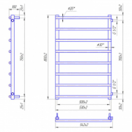 Рушникосушка Турін 80x55/70 Mario (1.1.2904.02.P)