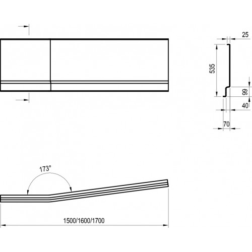Панель BE HAPPY II 150 R Вид спереди