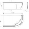 Панель для ванны ROSA II L 170 Ліва