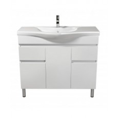 Тумба Фокус 100 з умивальником Albatros 100 біла
