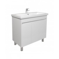 Тумба Сити 100-U с умывальником Cosmopolitan 100 белая напольная/подвесная
