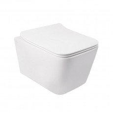 Унітаз підвісний Qtap Crow безобідковий з сідінням Soft-close QT05335170W