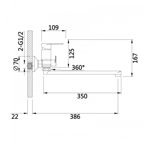 Змішувач для ванни Qtap Aries з довгим поворотним виливом (з душовим гарнітуром) QTARI2601CRM45558 Chrome Змішувач для ванни Qtap Aries з довгим поворотним виливом (з душовим гарнітуром) QTARI2601CRM45558 Chrome