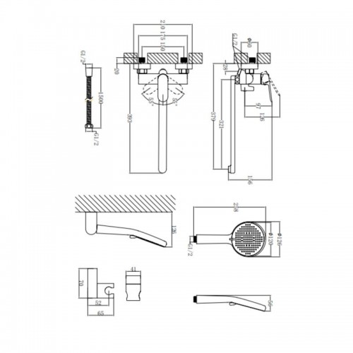 Змішувач для ванни Qtap Evia з довгим поворотним виливом (з душовим гарнітуром) QTEVI260CRM47579 Chrome Змішувач для ванни Qtap Evia з довгим поворотним виливом (з душовим гарнітуром) QTEVI260CRM47579 Chrome