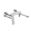 Змішувач для ванни Qtap Evia з поворотним виливом (з душовим гарнітуром) QTEVI260CRM47578 Chrome