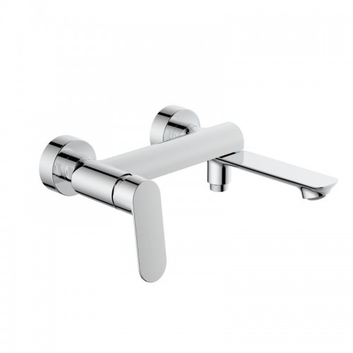 Змішувач для ванни Qtap Evia з поворотним виливом (з душовим гарнітуром) QTEVI260CRM47578 Chrome