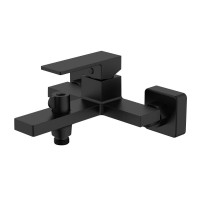 Змішувач для ванни Qtap Gemini (з душовим гарнітуром) QTGEM259BLM45682 Black Matt Змішувач для ванни Qtap Gemini (з душовим гарнітуром) QTGEM259BLM45682 Black Matt