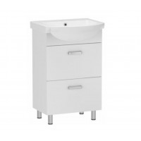 Комплект мебели RJ Toft-L: тумба напольная + умывальник накладной Runa 66 см RJFU026-0170WHSET(RJFU026-0170WH+L81970000)